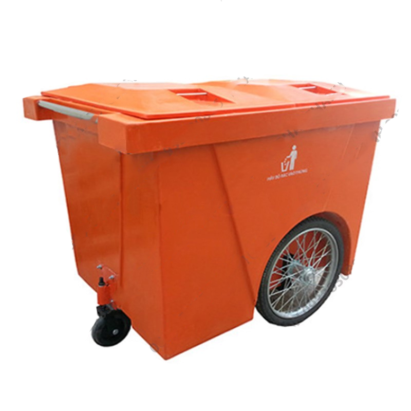 Xe thu gom rác 660 lít bánh lớn 1 Xe thu gom rác 660 lít bánh lớn
