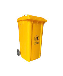 Thùng rác nhựa 240L màu vàng 2