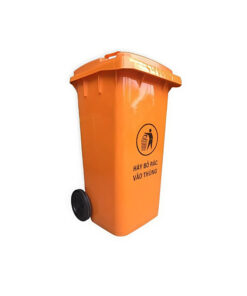 Thùng rác nhựa 240L màu cam (1)