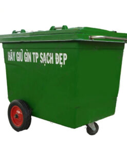Xe thu gom rác 660 lít bánh nhỏ